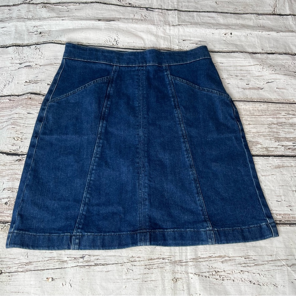 Boden Denim Blue Mini Skirt Size 6R